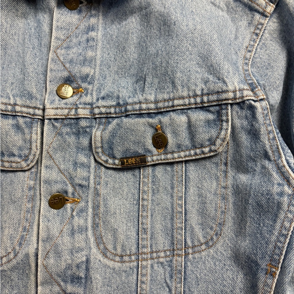 Vintage 80s Lee Lightwash Denim Jacket Small - Picture 4 of 4